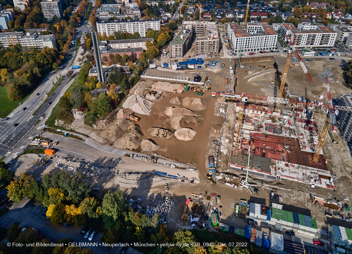 13.10.2022 - Baustelle Alexisquartier und Pandion Verde in Neuperlach